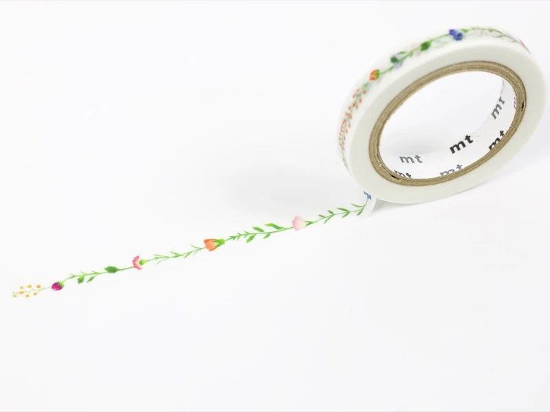 Flower Line Slim Washi Tape