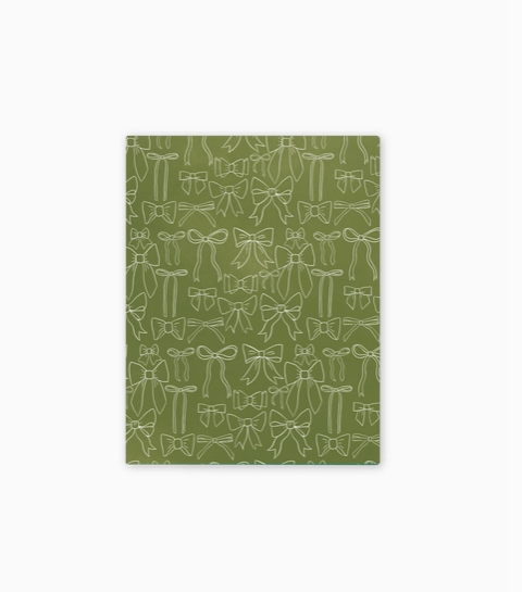 Olive Bows Mini Notebook