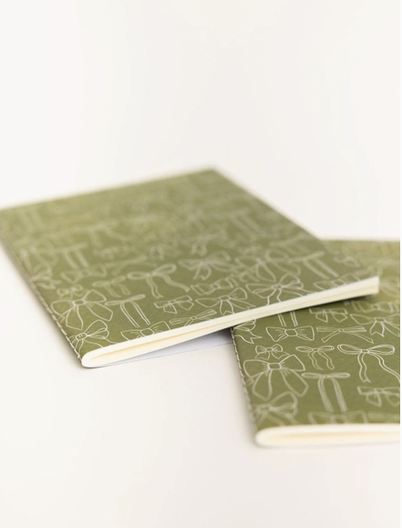 Olive Bows Mini Notebook