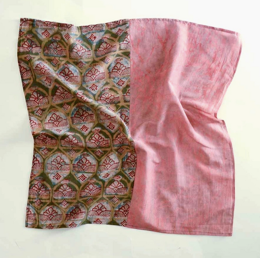 Paloma Dual Sided Block Print Bandana