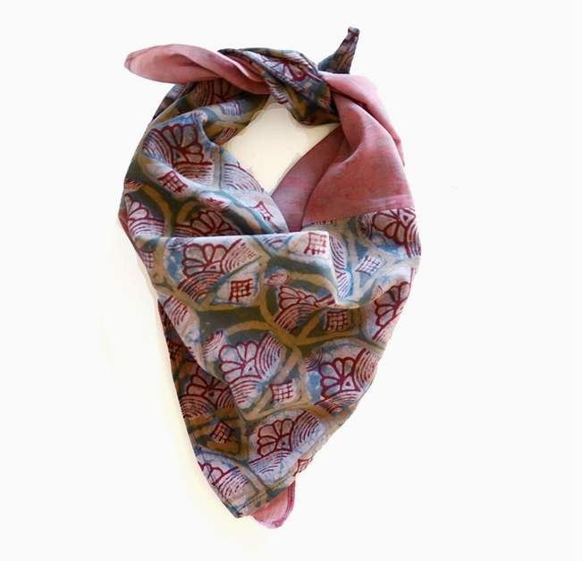 Paloma Dual Sided Block Print Bandana