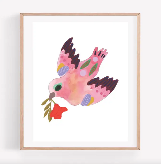 Pink Dove Art Print