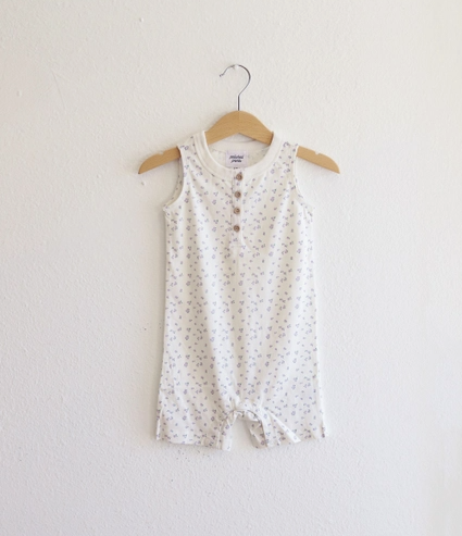 Mini Floral Henley Romper