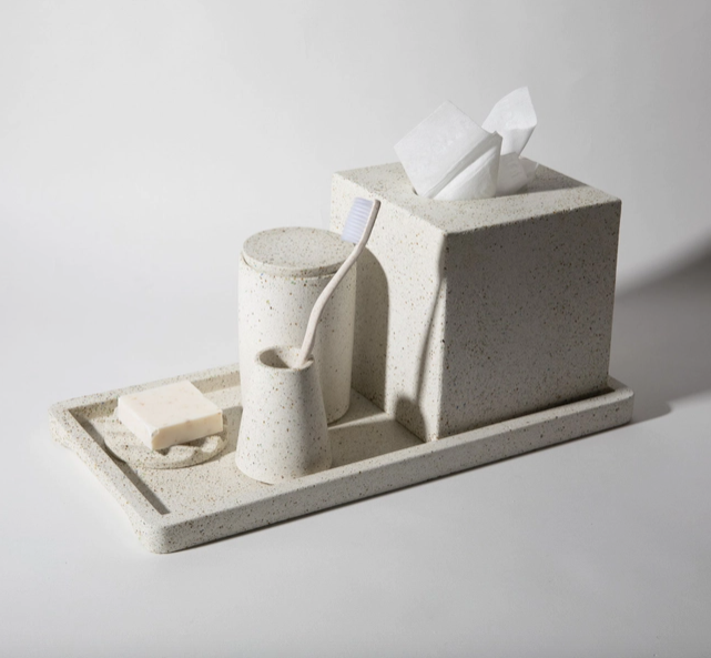 White Terrazzo Decor Tray