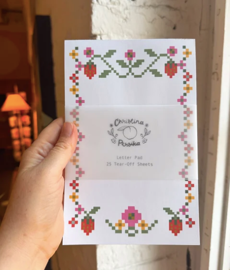 Quilted Strawberry Letter Pad