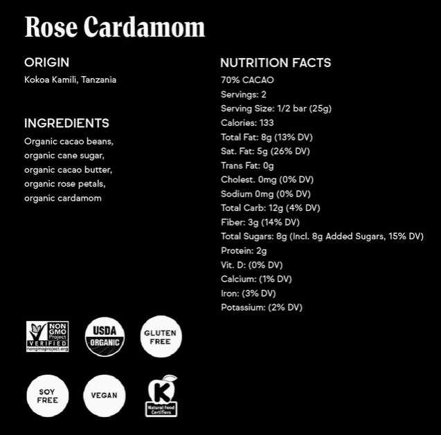 Limited Batch: Rose Cardamom Bar