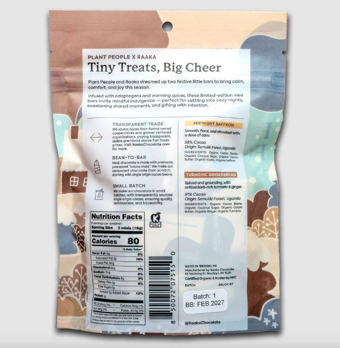 Festive Functionals Mini Bars (Organic & Vegan)