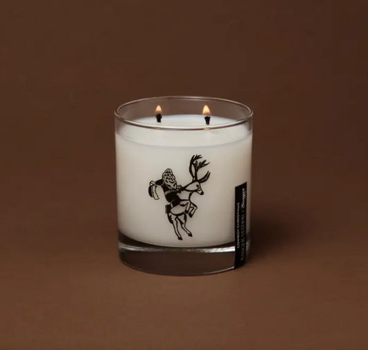 Cowboy Christmas Candle