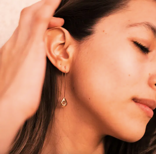 Nook Earrings in Brass