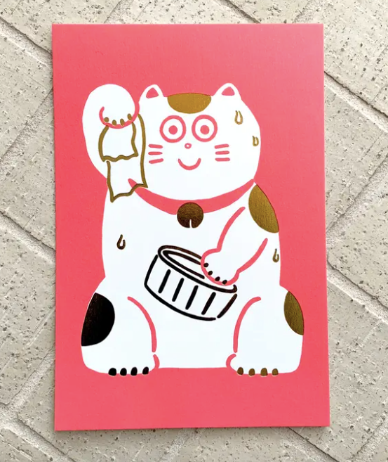 Maneki Neko Postcard