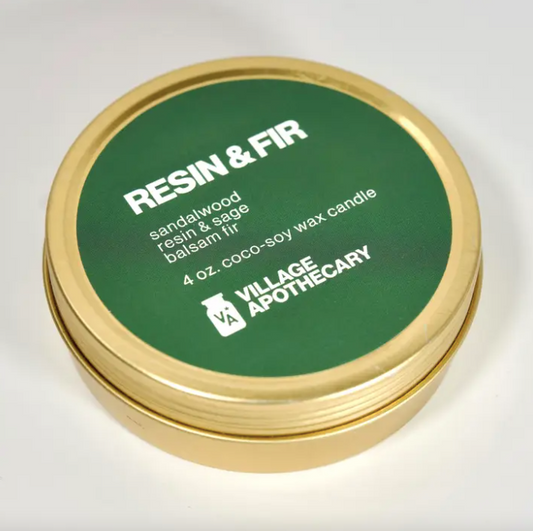 Travel TIn Candle in Resin & Fir