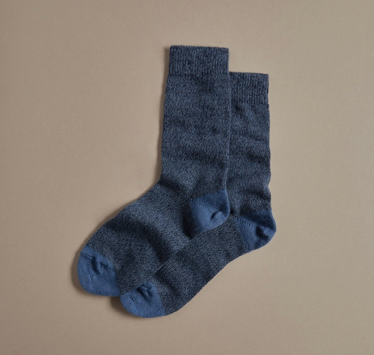 Fine Merino Wool Socks, Blue