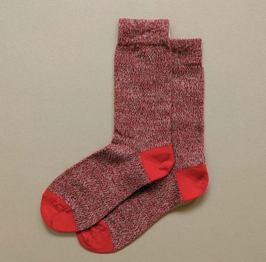 Fine Merino Wool Socks, Poppy Red