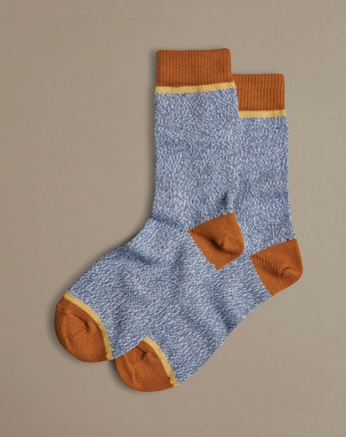 Organic Cotton Socks, Blue Marl