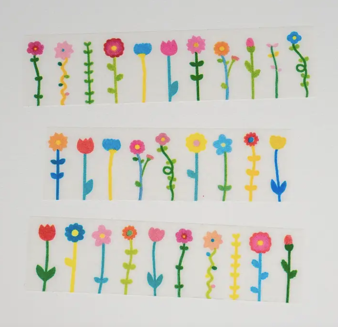 Rows of Flowers Washi Tape