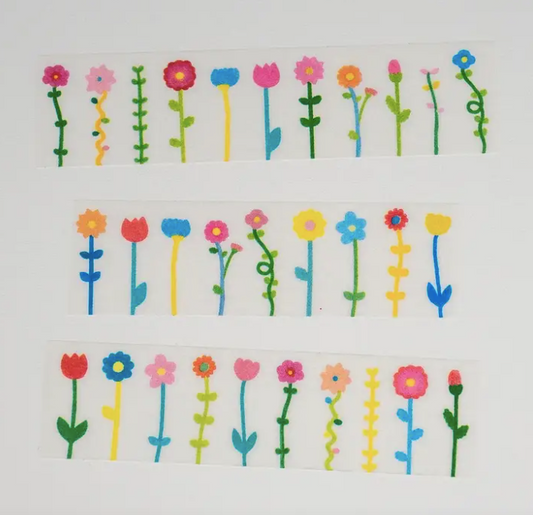 Rows of Flowers Washi Tape