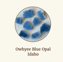 Round Token Necklace with Blue Opal