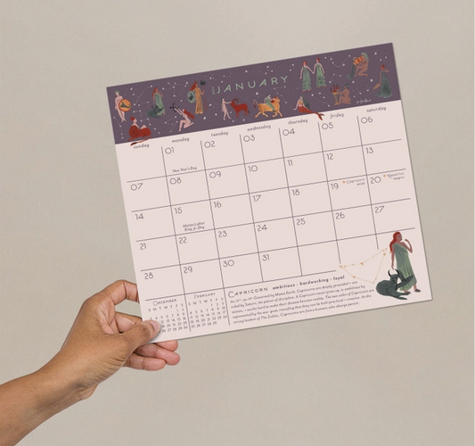 Astrological Ladies 2024 Calendar Pad