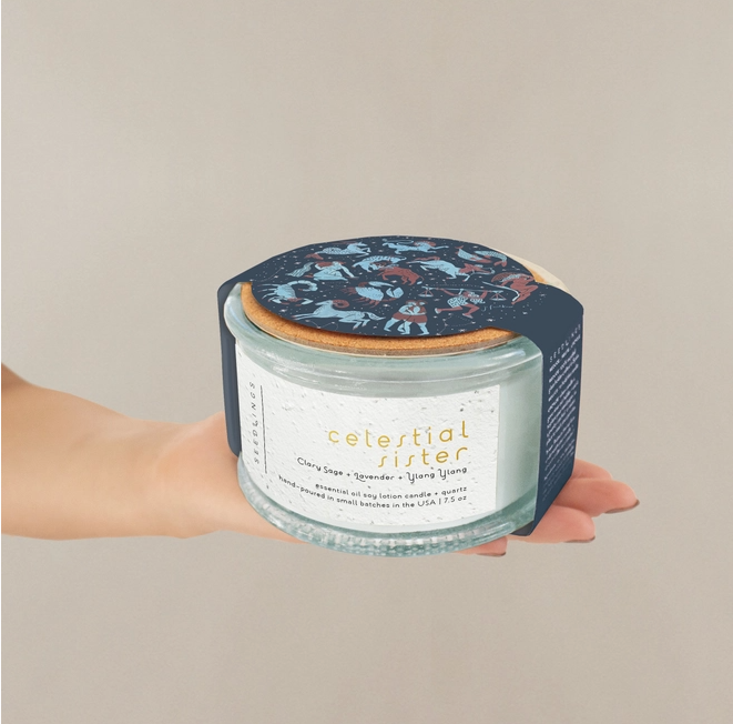 Celestial Sisters Soy Lotion Candle