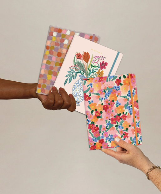 Market Flowers Notebook Trio