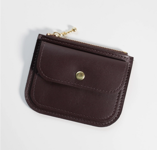 Leather Mini Wallet, Espresso