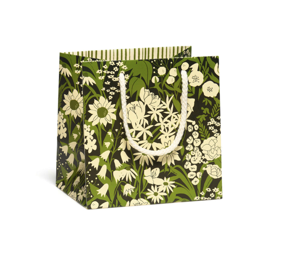 Olive Wild Flowers Gift Bag- Small