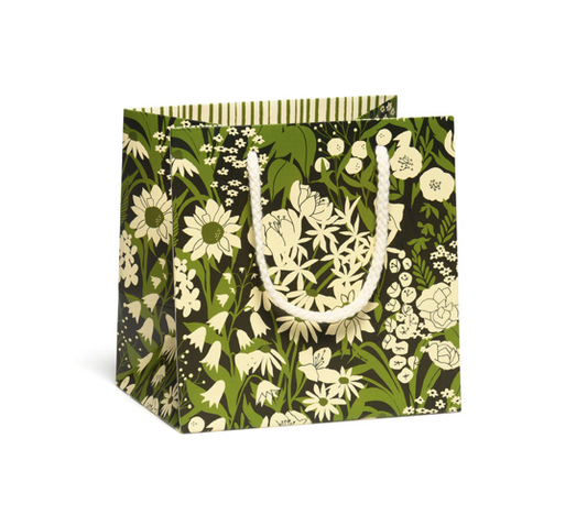 Olive Wild Flowers Gift Bag- Small