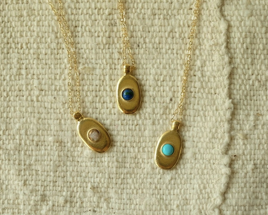 Sonnet Necklace with Azurite Stone