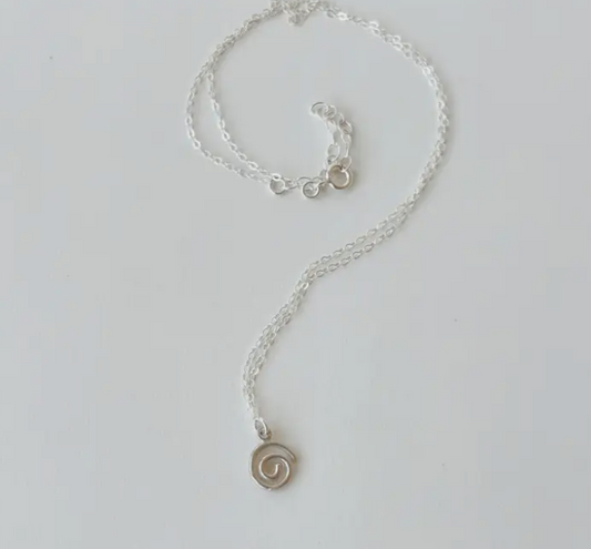 Spiral Charm Necklace in Sterling Silver