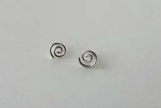 Spiral Charm Earrings in Sterling Silver
