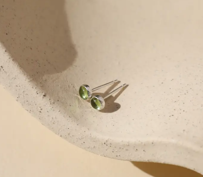 Peridot Stud Earrings