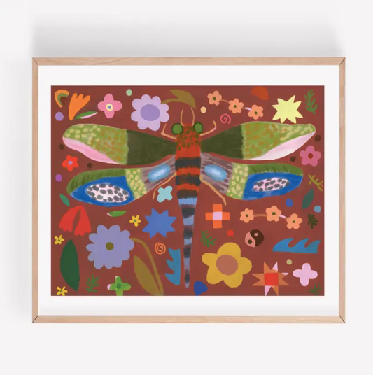 Whimsical Dragonfly Art Print