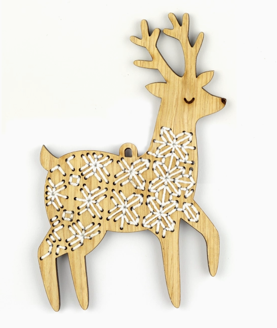 DIY Stitched Ornament Kit, Reindeer