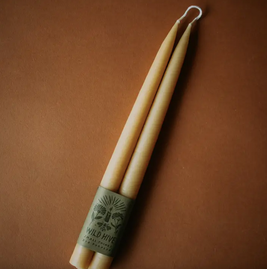 Natural Beeswax Taper Candles