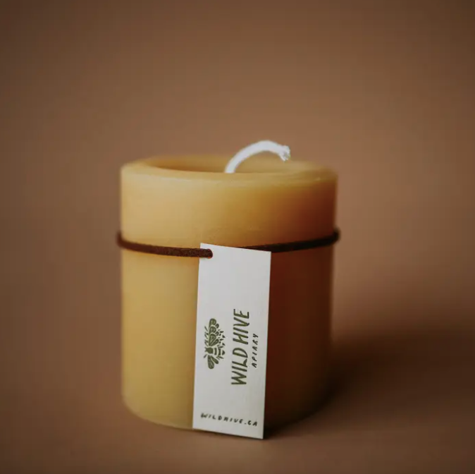 Beeswax Pillar in Small