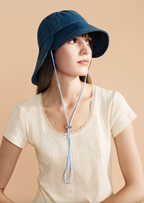 Denim Tulip Bucket Hat