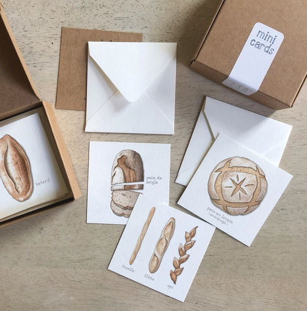 French Breads Mini Cards Set