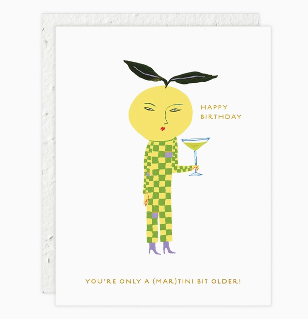 Yuzu Martini Birthday Card