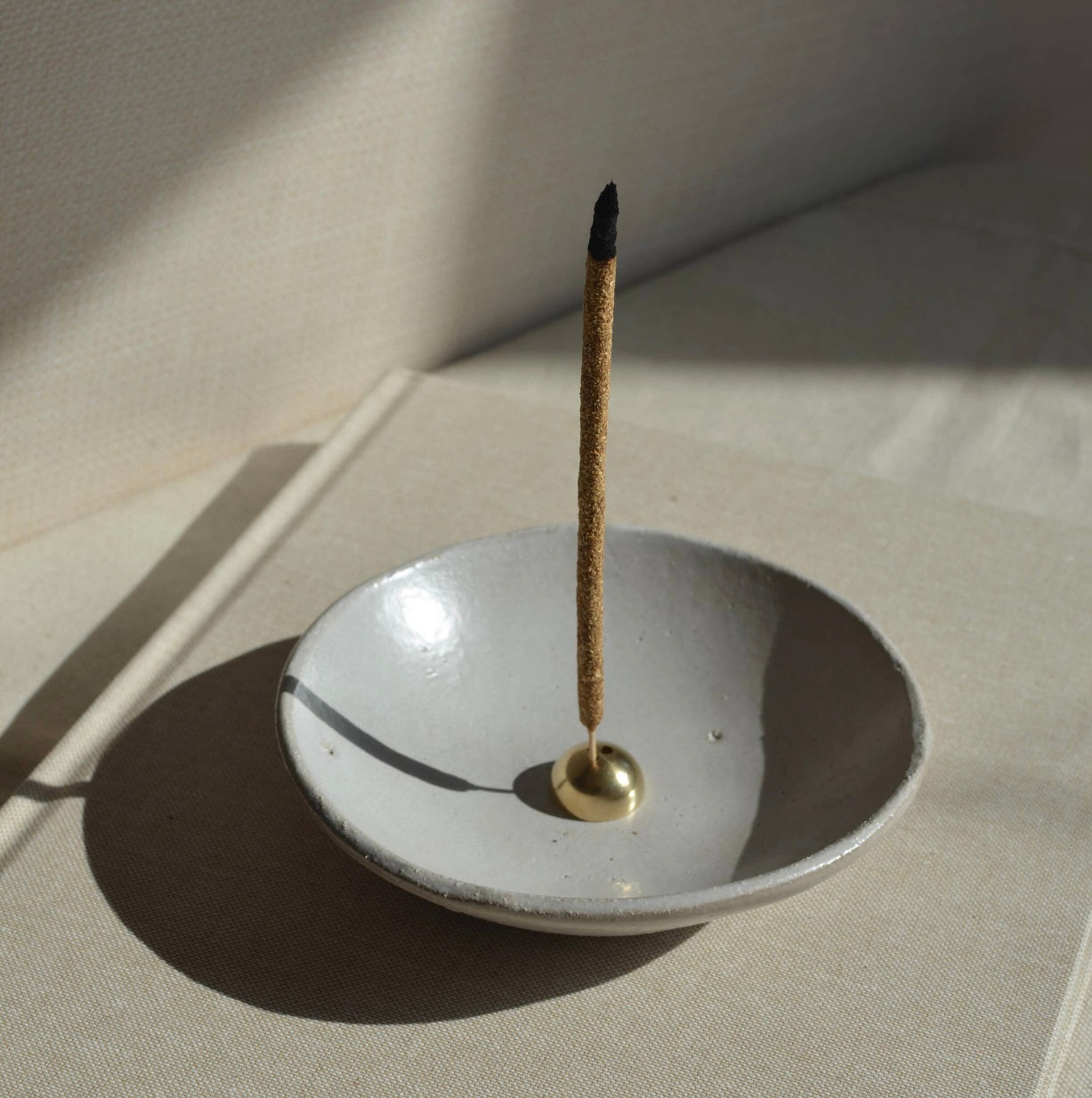 Sand Ceramic Incense Holder Plate