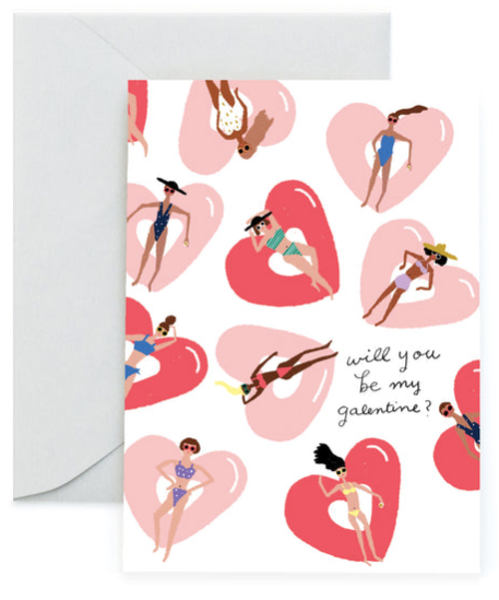 Will You Be My Galentine's Greeting Card
